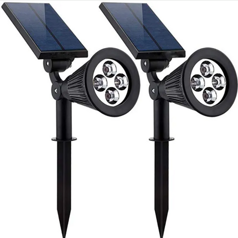 Outdoor Solar Garden Spot Lights 2-Pack