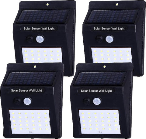 30 LED Solar Outdoor Lights Outdoor 4-Pack