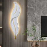 Nordic Feather LED Wall Lamp: Creative Bedroom Lighting